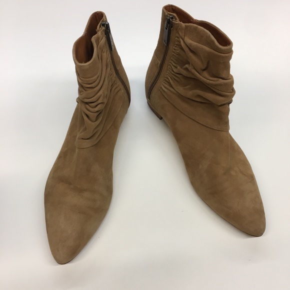 tan suede bootie